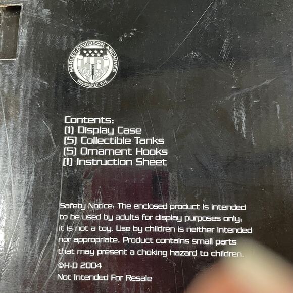 Harley Davidson Gas Tank Christmas Tree Ornaments 2004 New In Box - Picture 10 of 10